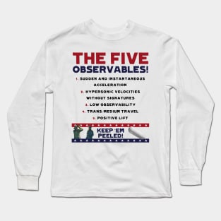 Five Observables (Dark Text) Long Sleeve T-Shirt